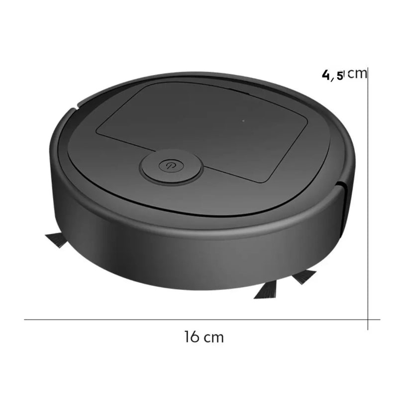 Mini Aspirador De Pó Robô Automático Inteligente Doméstico  E Recarregável