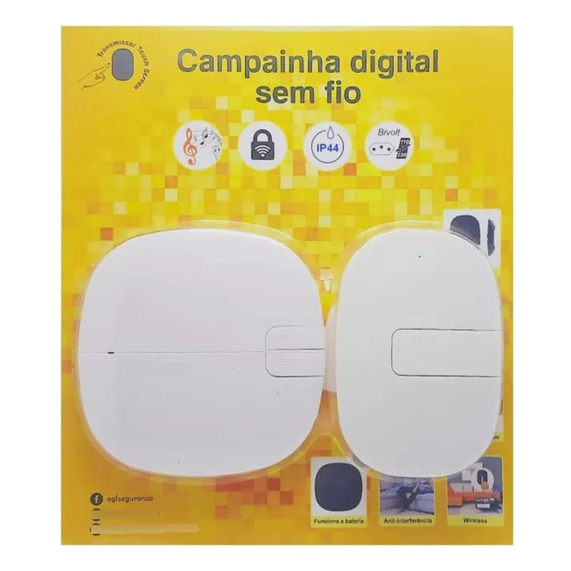 Campainha Digital Sem Fio Agl 100 Mts