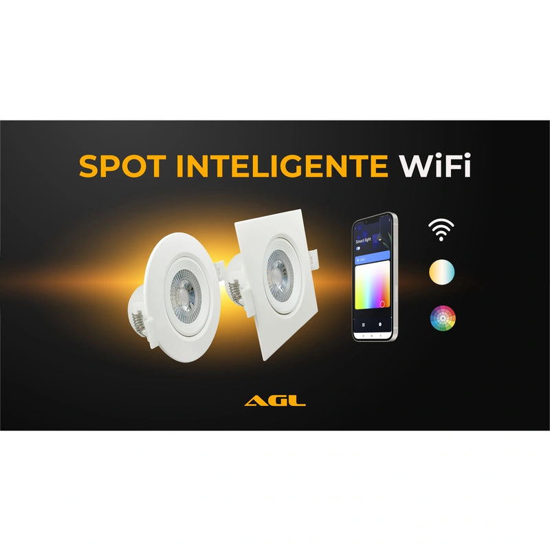 SPOT INTELIGENTE WIFI COLOR REDONDO