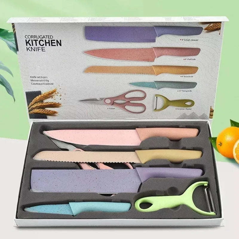 Kit profissional para cozinha, conjunto de 6 peças, culinária colorida!