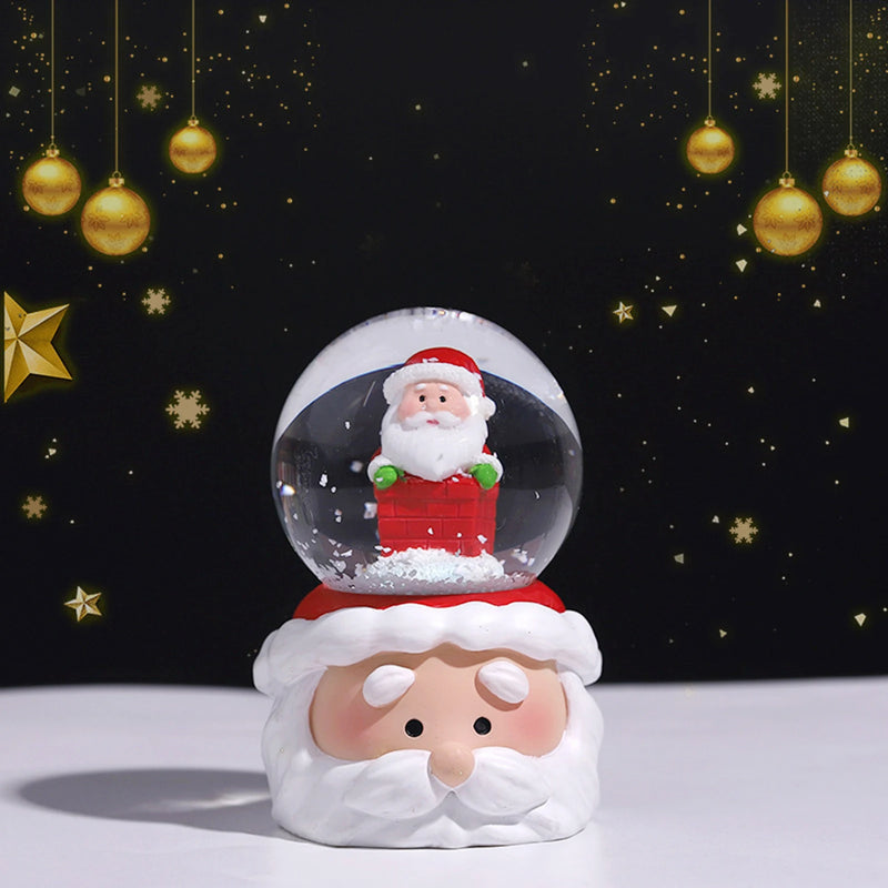 Natal Crystal Ball com Iluminação, Ornamento do globo de neve, Thanksgiving Gift, Home Office Desk Decoration