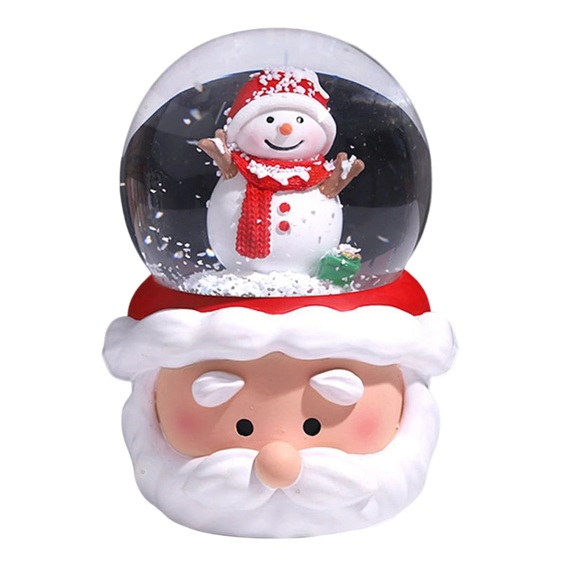 Natal LED Snow Globe, luz energeticamente eficiente, ornamento requintado para mesa, estante, lareira