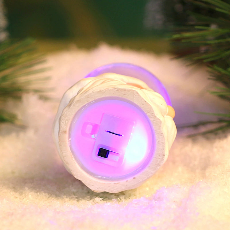 Natal LED Snow Globe, luz energeticamente eficiente, ornamento requintado para mesa, estante, lareira