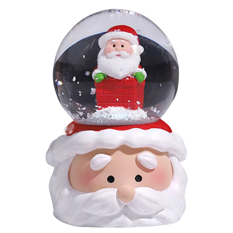 Natal LED Snow Globe, luz energeticamente eficiente, ornamento requintado para mesa, estante, lareira