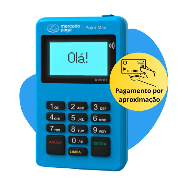 Maquina de Cartão Point Mini NFC D175-BT Mercado Pago